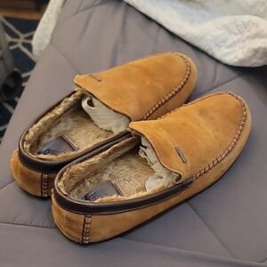 Ted Baker London Tan Suede Slip-On Fur-Lined Loafers